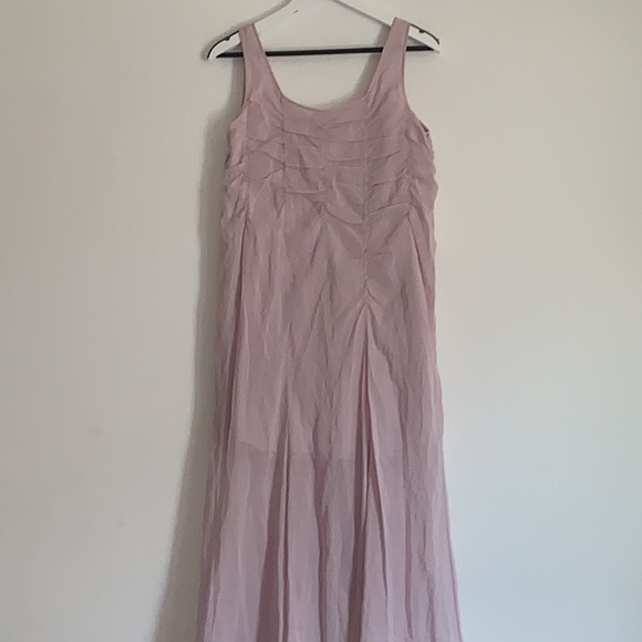 COS | Maxi Ruffle Lavender Gathered Sleeveless Dress Size 6 Brand New - Picture 16 of 16
